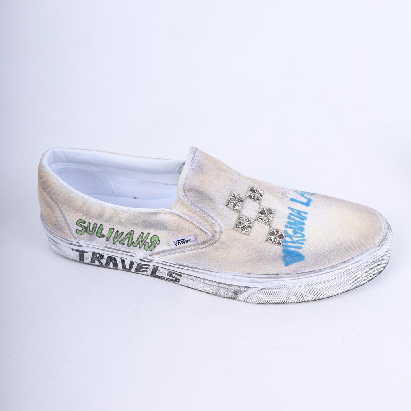 PALY 1/1 HAND DRAWN VANS SLIP ONS