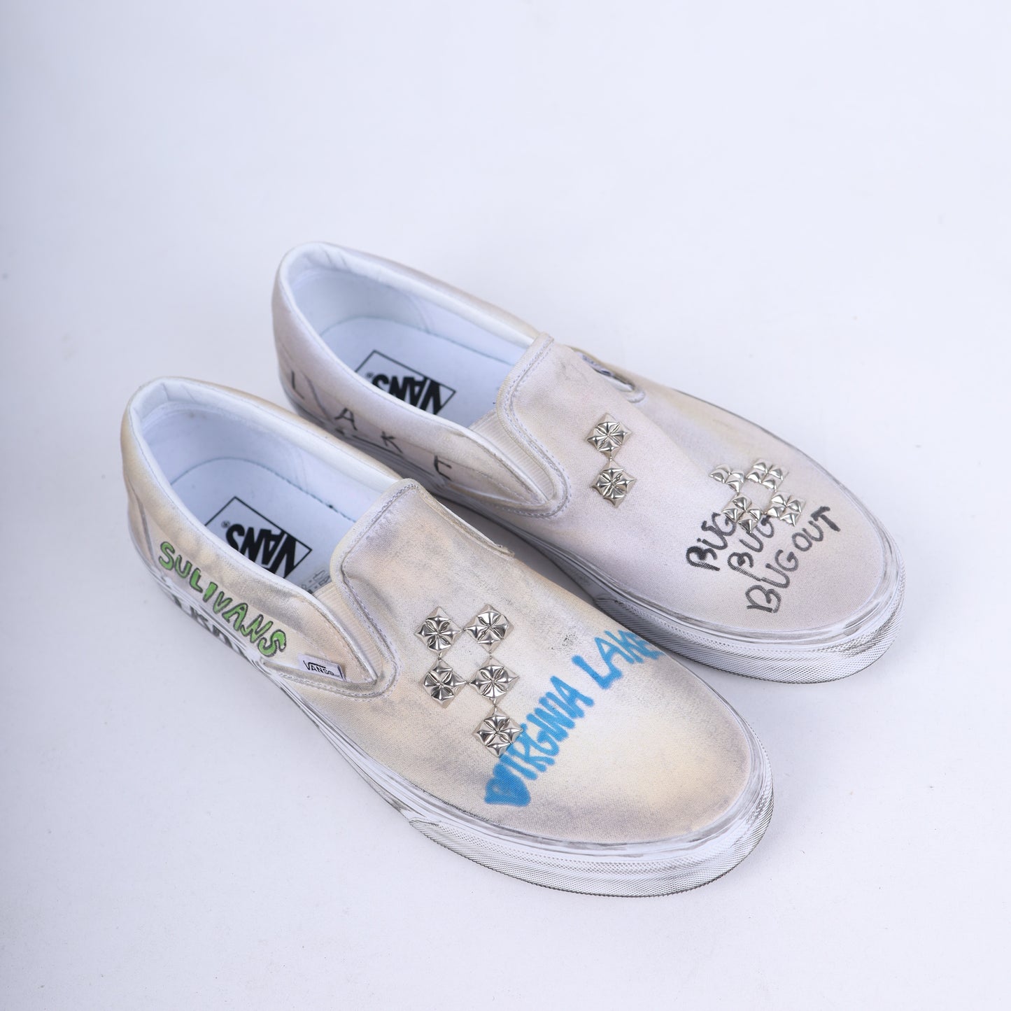 PALY 1/1 HAND DRAWN VANS SLIP ONS