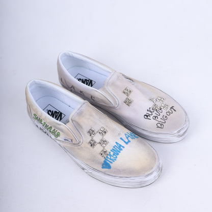 PALY 1/1 HAND DRAWN VANS SLIP ONS