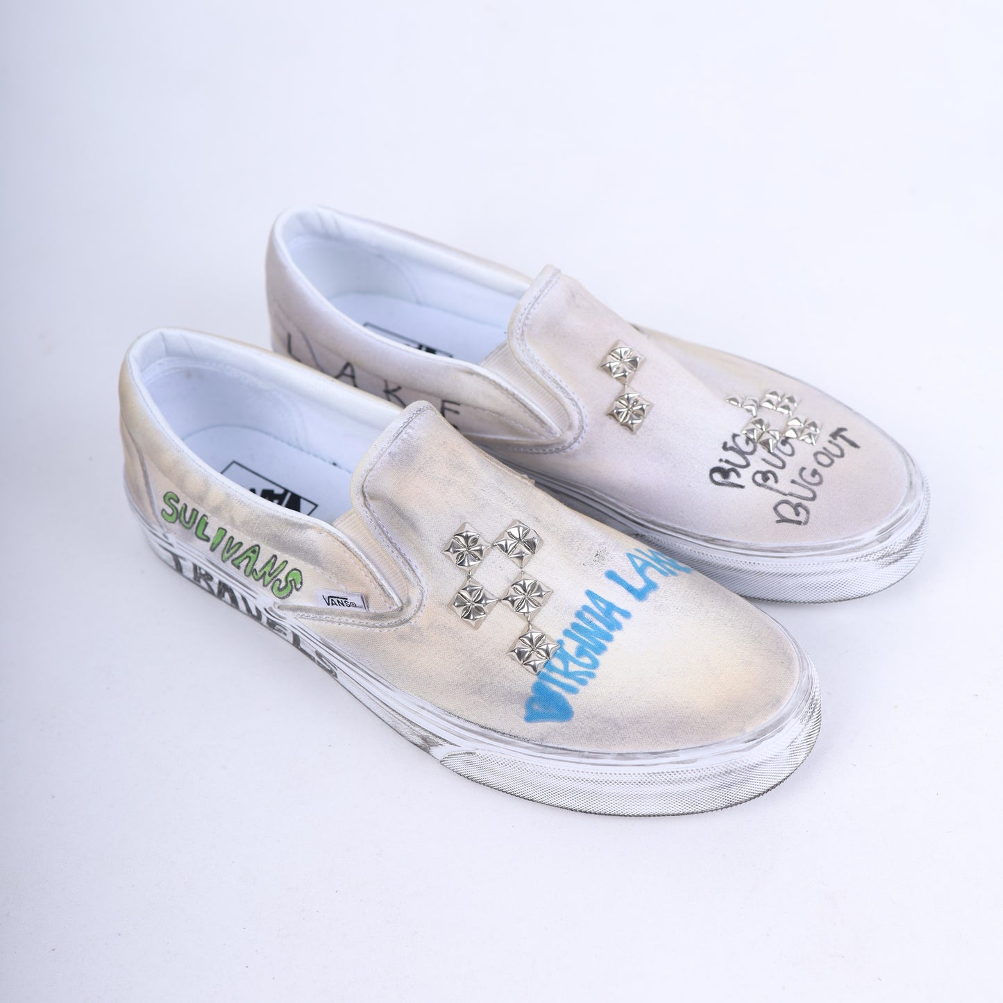 PALY 1/1 HAND DRAWN VANS SLIP ONS