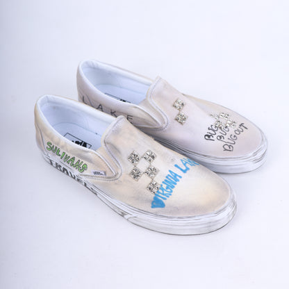 PALY 1/1 HAND DRAWN VANS SLIP ONS