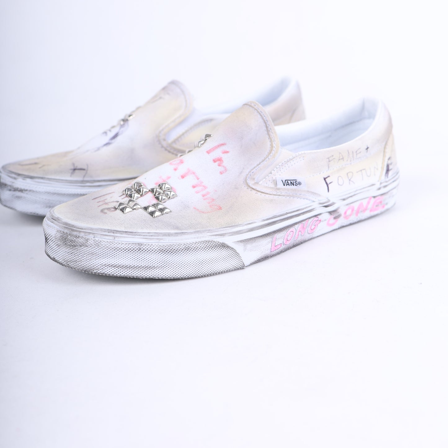PALY 1/1 HAND DRAWN VANS SLIP ONS
