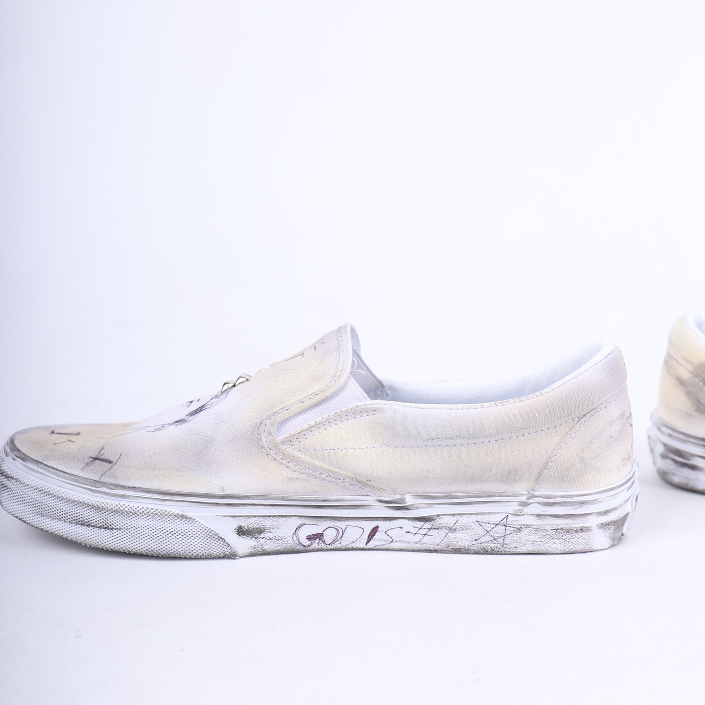 PALY 1/1 HAND DRAWN VANS SLIP ONS