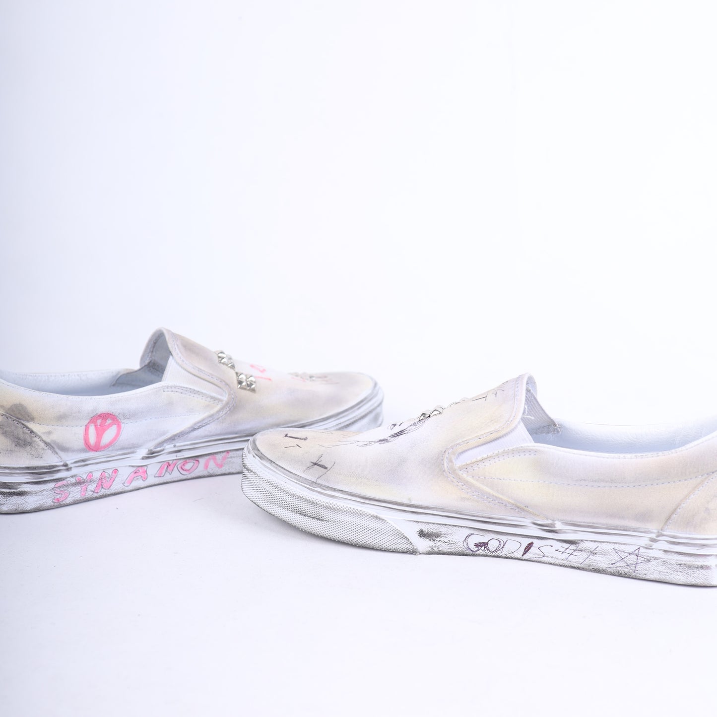 PALY 1/1 HAND DRAWN VANS SLIP ONS