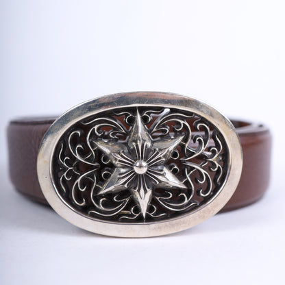 Chrome Hearts Star Oval Cross Brown Belt