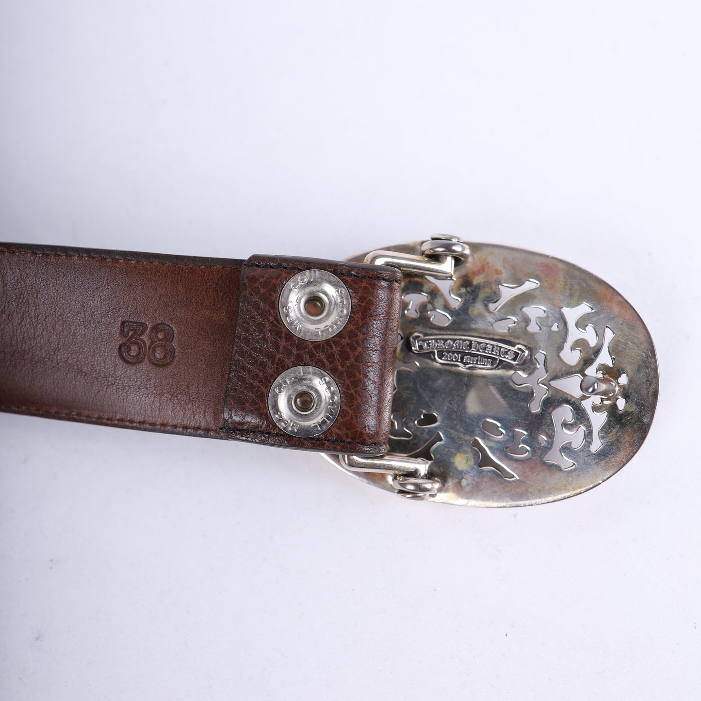 Chrome Hearts Star Oval Cross Brown Belt