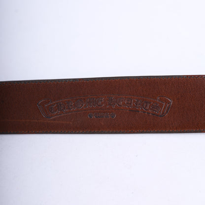 Chrome Hearts Star Oval Cross Brown Belt