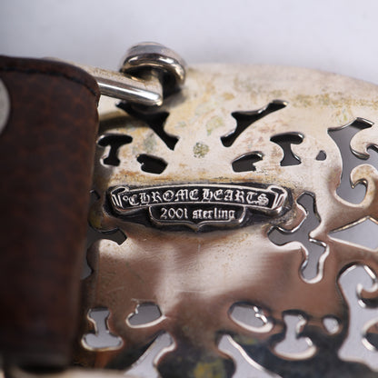 Chrome Hearts Star Oval Cross Brown Belt