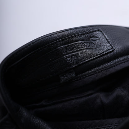 Chrome Hearts Heavy Leather Fleur Knee Pants