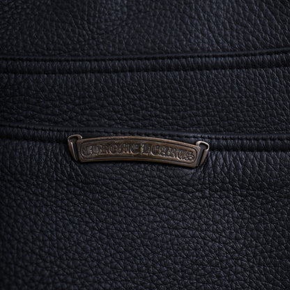 Chrome Hearts Heavy Leather Fleur Knee Pants
