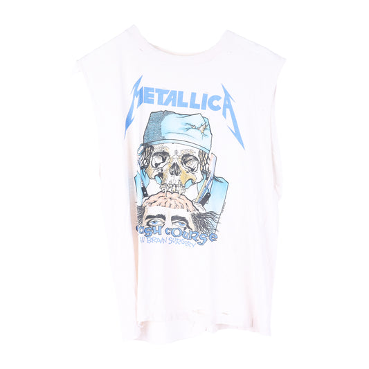 VINTAGE METALLICA 1980S CRASH COURSE BRAIN SURGERY BAND CUT OFF