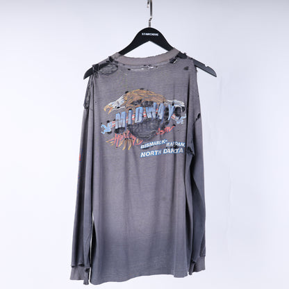 VINTAGE THRASHED FADED HARLEY LONG SLEEVE