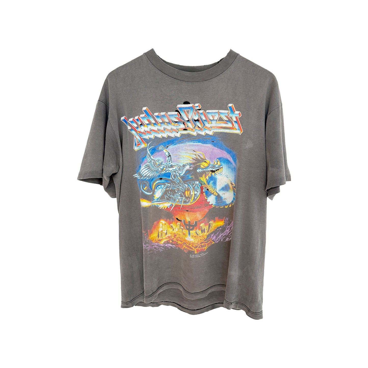 JUDAS PRIEST 1991 PAINKILLER FADED TOUR TEE