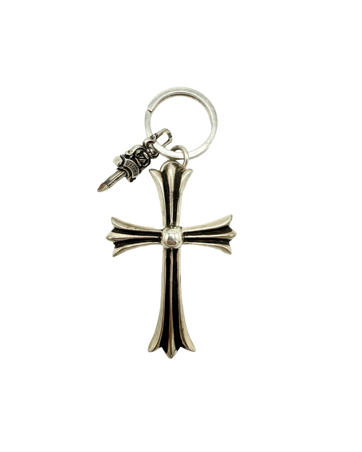 Cross Keychain With Dagger Pendant