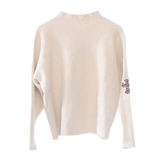 Chrome Hearts Pima Cotton Cheetah Patch Sweater