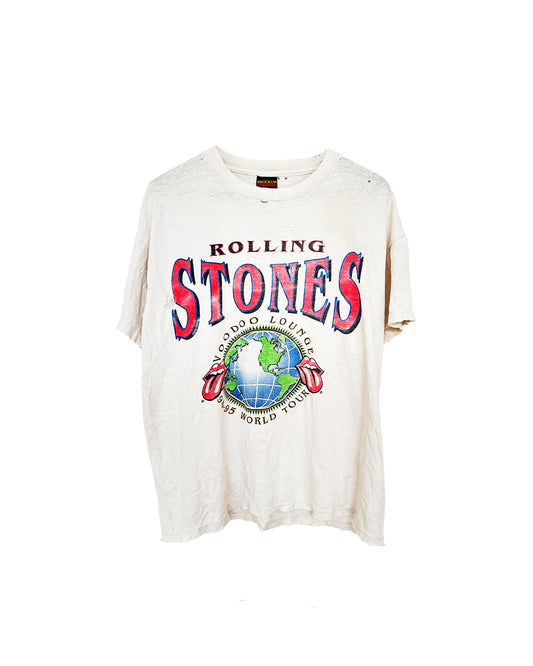 ROLLING STONES VOODOO LOUNGE 1994 THRASHED WHITE TEE