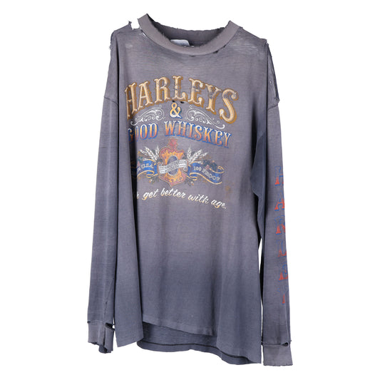 VINTAGE THRASHED FADED HARLEY LONG SLEEVE