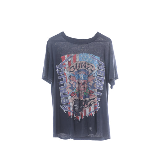 THRASHED FADED METALLICA X GUNS N ROSES VINTAGE TOUR TEE