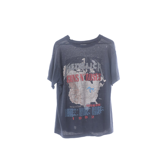 THRASHED FADED METALLICA X GUNS N ROSES VINTAGE TOUR TEE