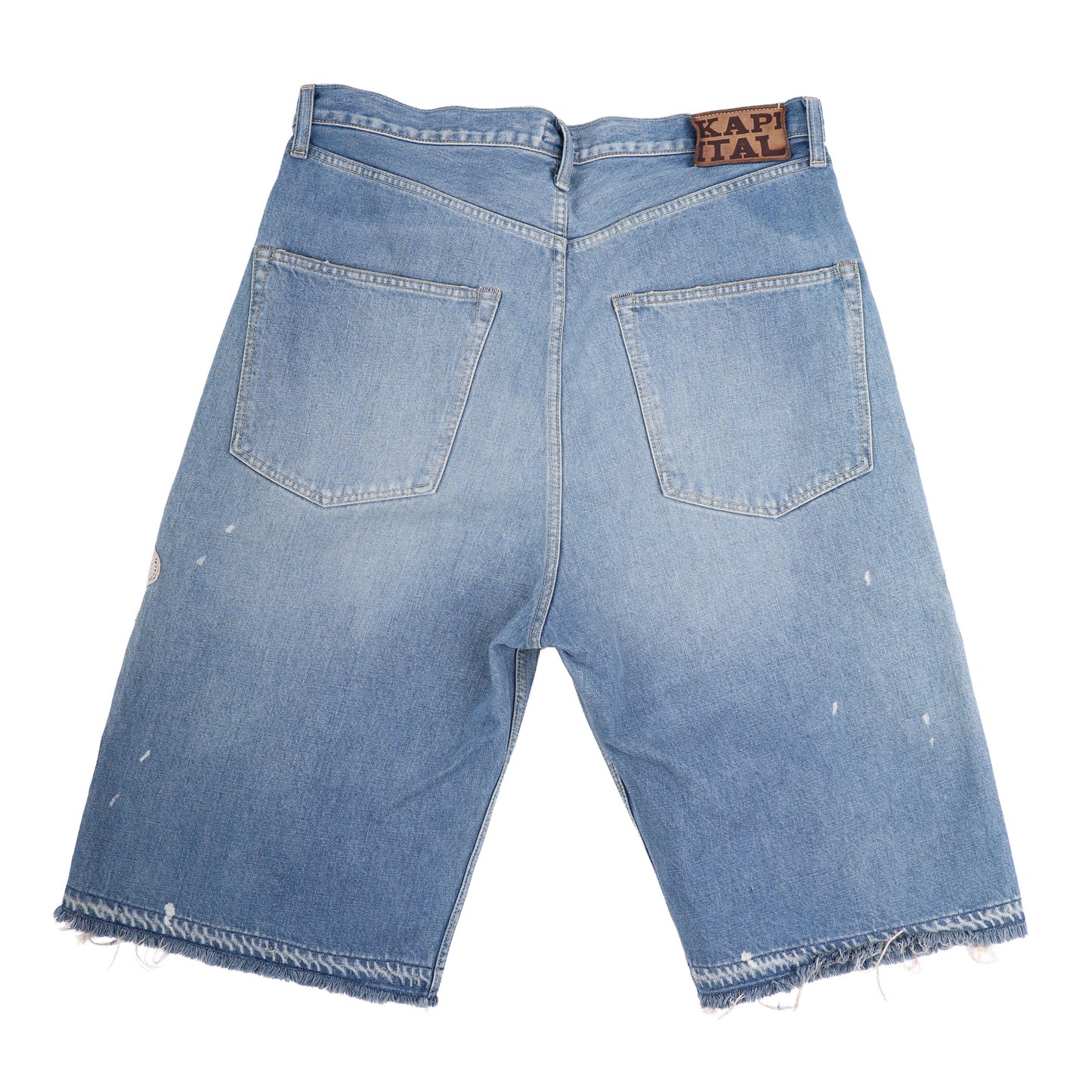 Kapital Bone Denim Shorts Blue