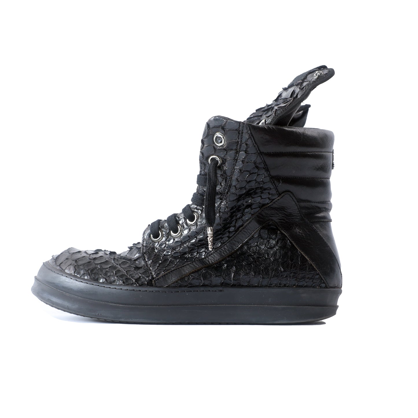 RICK OWENS x Chrome Hearts 1 OF 1 BLACK PYTHON GEOBASKET