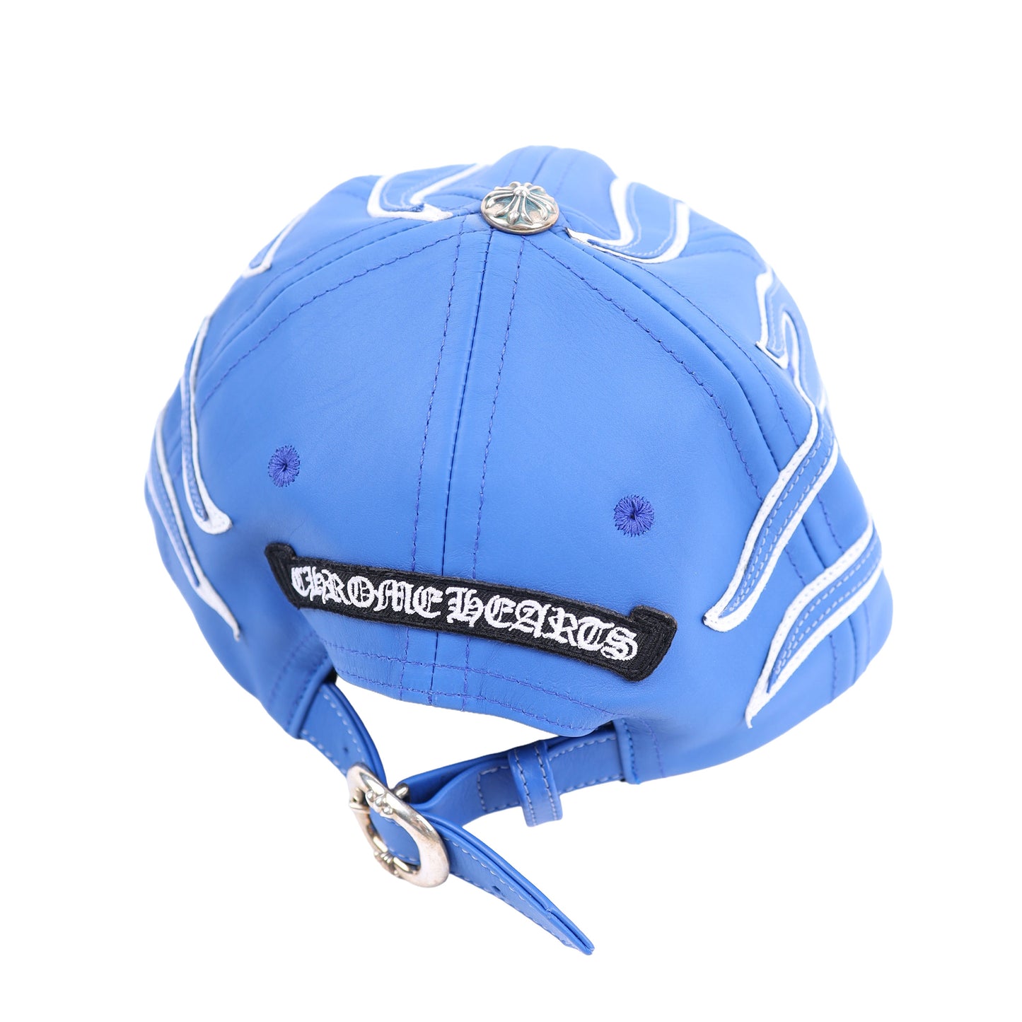 BLUE FLAME GAS STATION FULL LEATHER GUNSLINGER BUCKLE HAT