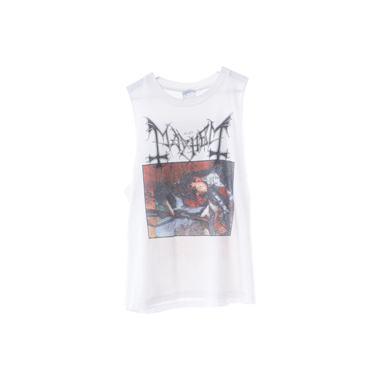 MAYHEM CUT OFF BLACK METAL TANK TOP