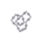 Chrome Hearts Tiny E Pave Blue Sapphire Bracelet 12 link