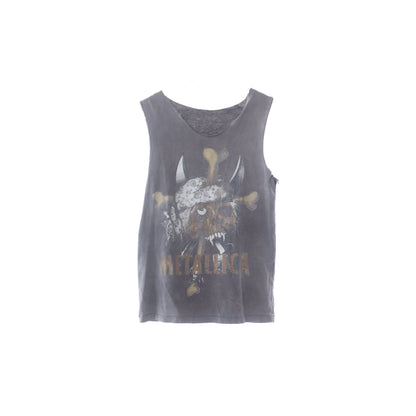 metallica thrashed faded tank top