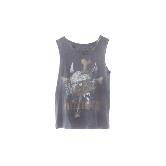 metallica thrashed faded tank top