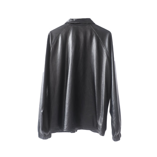 ERD Leather Techno Logo Coach Jacket XL