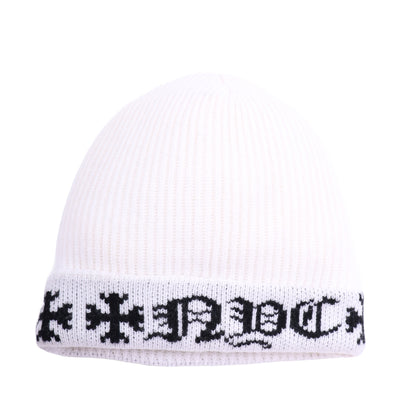 CHROME HEARTS BIG DADDY BEANIE NYC WHITE