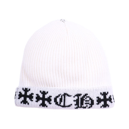 CHROME HEARTS BIG DADDY BEANIE NYC WHITE