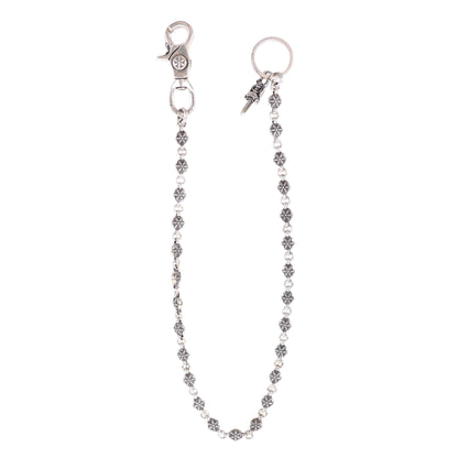 CHROME HEARTS STAR WALLET CHAIN WITH KEYRING 26 LINK