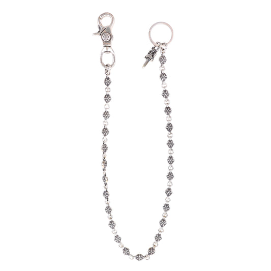 CHROME HEARTS STAR WALLET CHAIN WITH KEYRING 26 LINK