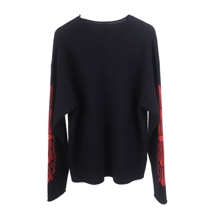 CHROME HEARTS JAQUARD CASHMERE KNIT RED/BLACK CROSS