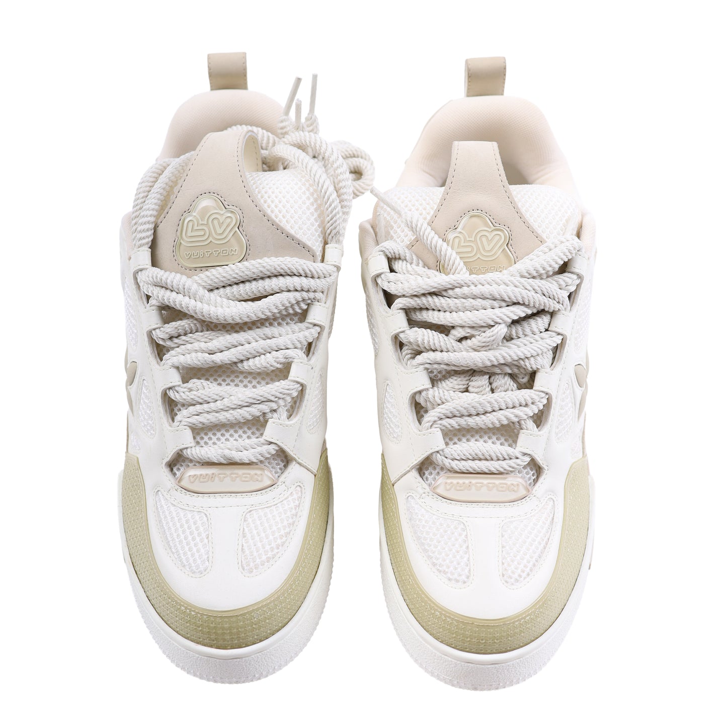 LOUIS VUITTON WHITE SKATER SNEAKERS SIZE LV 8