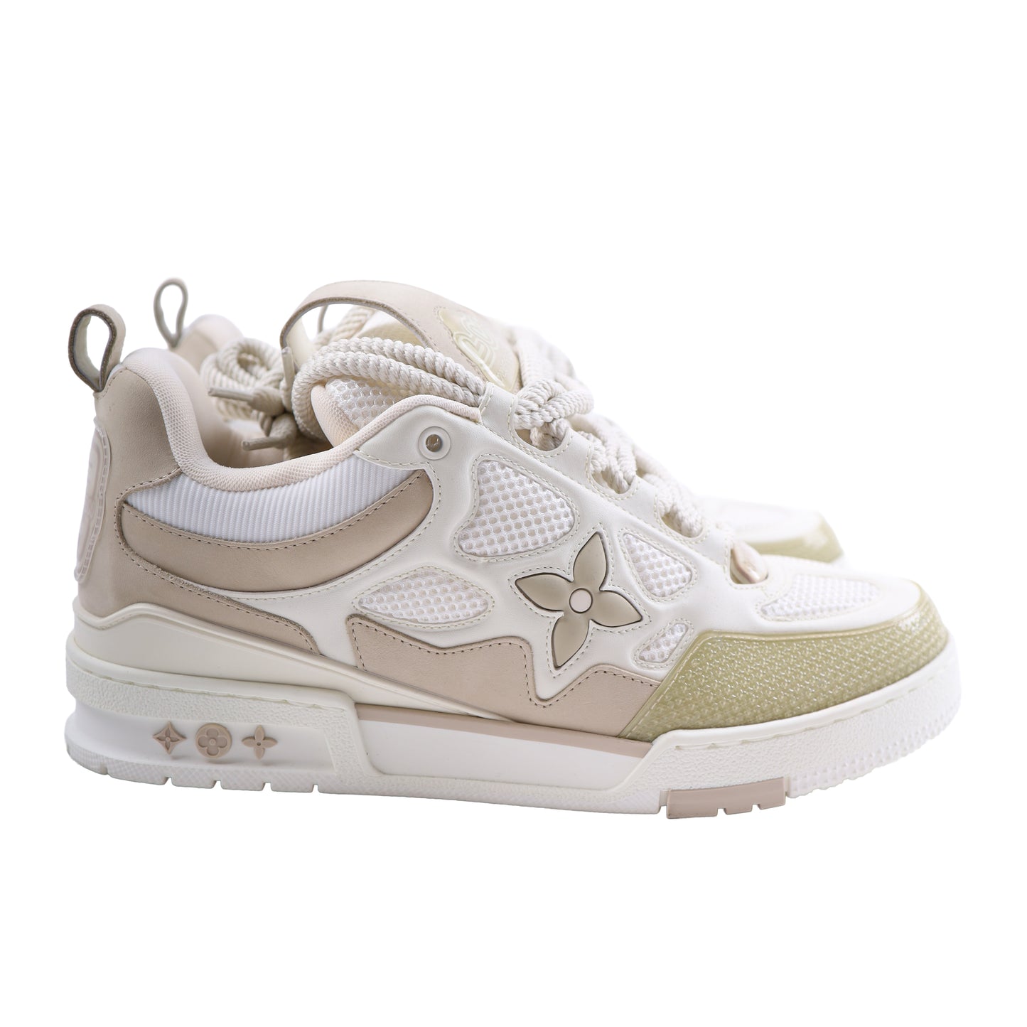 LOUIS VUITTON WHITE SKATER SNEAKERS SIZE LV 8