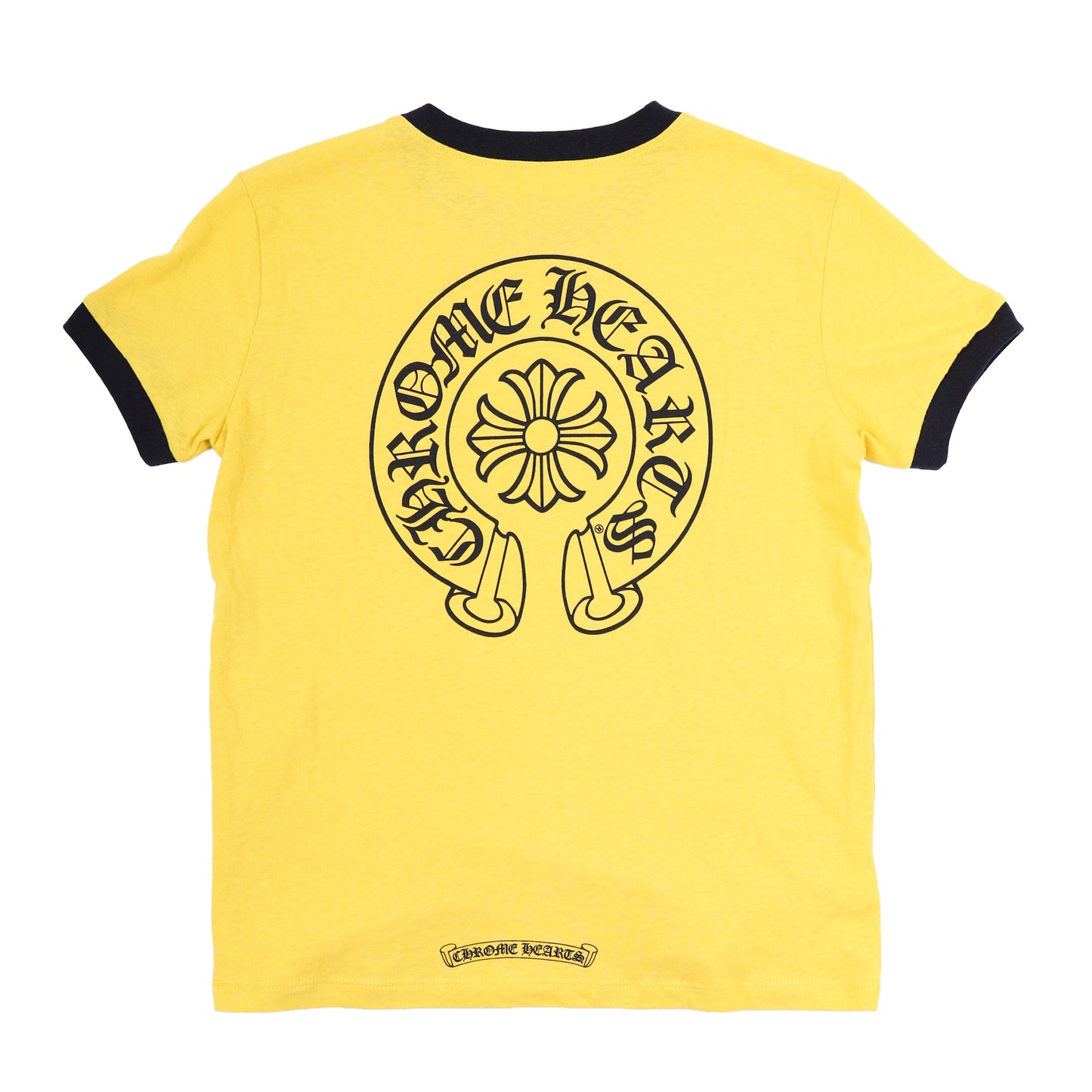 CHROME HEARTS YELLOW HORSESHOE RINGER TEE SMALL
