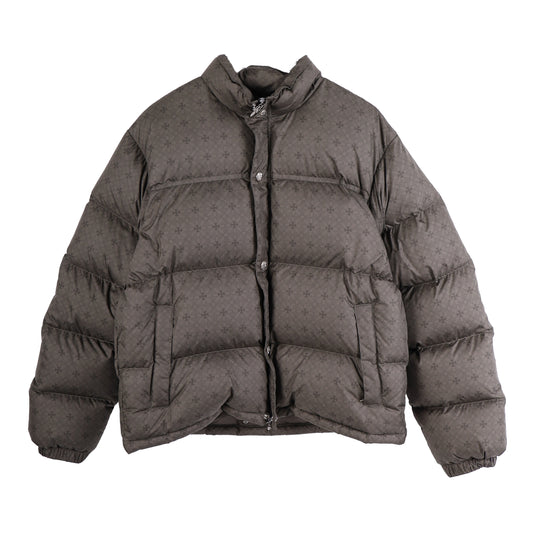 CHROME HEARTS ARMY GREEN OLIVE PLUS MONOGRAM DOWN PUFFER JACKET