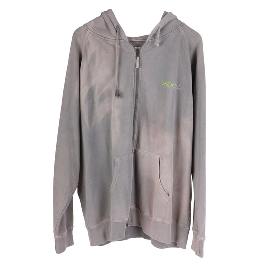 VINTAGE FADED XBOX 360 EMBRODIERED SAGE GREEN ZIP HOODIE
