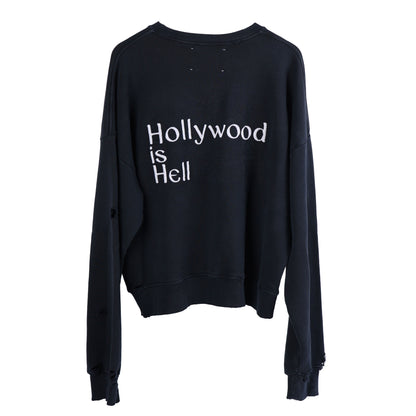 PALY HOLLYWOOD IS HELL CREWNECK SWEATER