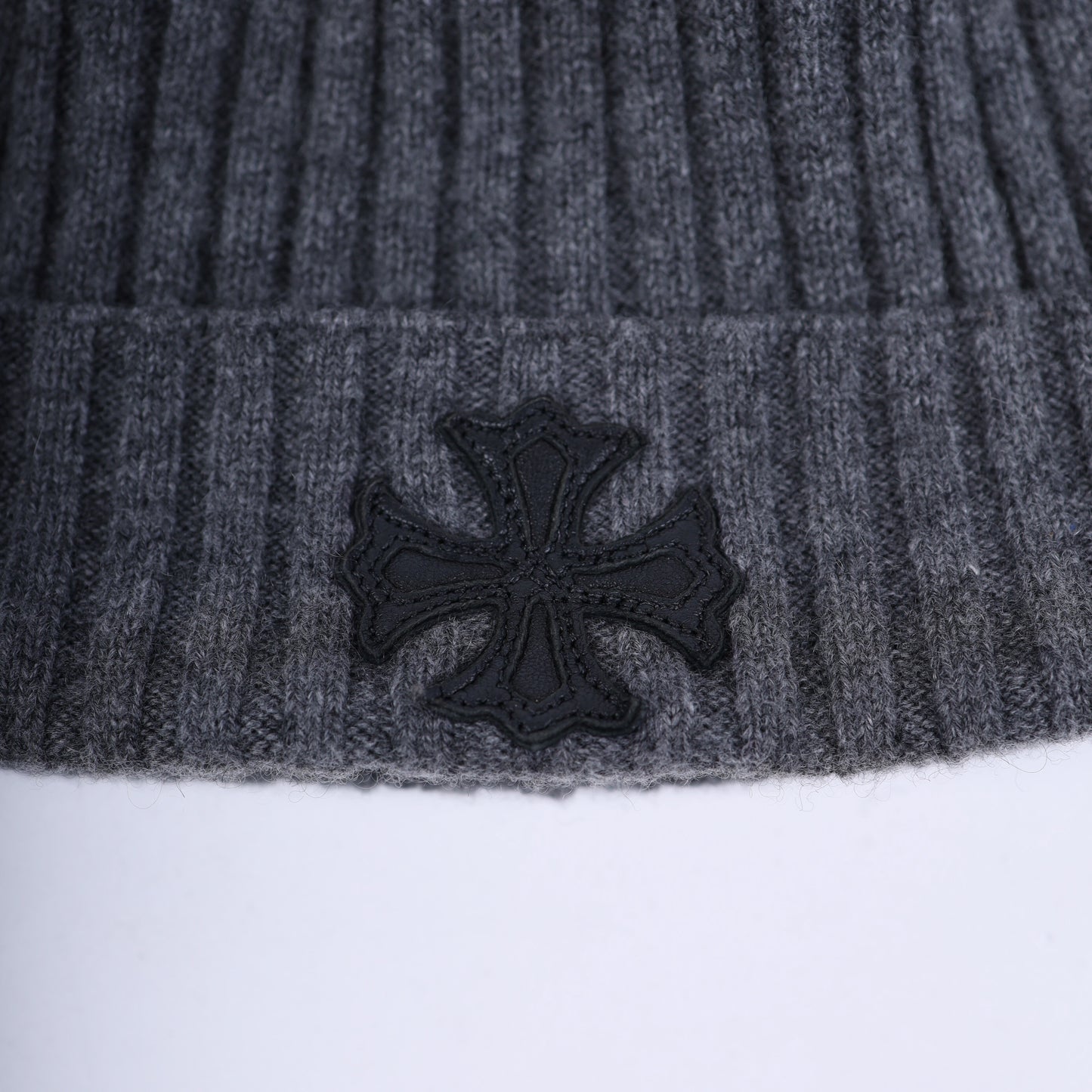 Chrome Hearts Leather Plus Cross Beanie