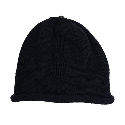 CHROME HEARTS CROSS WEAVE CASHMERE BEANIE