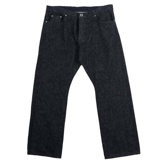 CHROME HEARTS STAR PATCH DENIM JEANS 38
