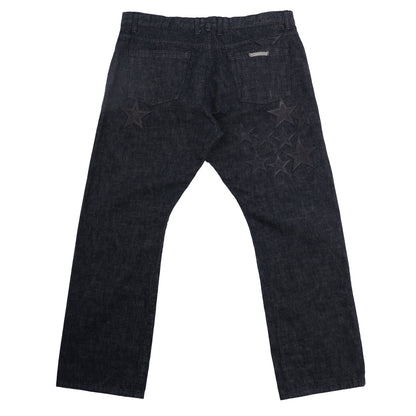 CHROME HEARTS STAR PATCH DENIM JEANS 38