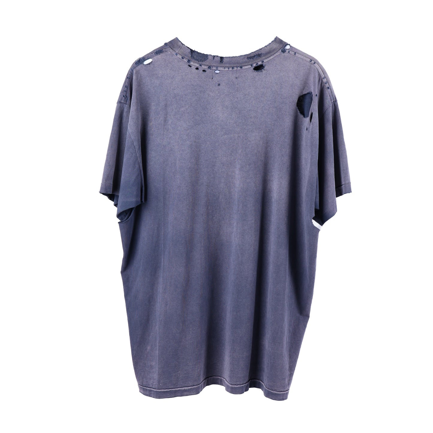 ERD THRASHED DESTROYED LOGO POCKET TEE FADED BLUE