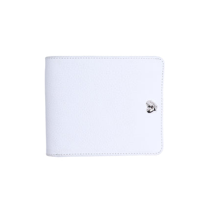 WHITE CHROME HEARTS BIFOLD HEART WALLET RHODIUM PLATED