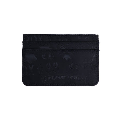 BLACK CHROME HEARTS NYLON STENCIL CARD HOLDER