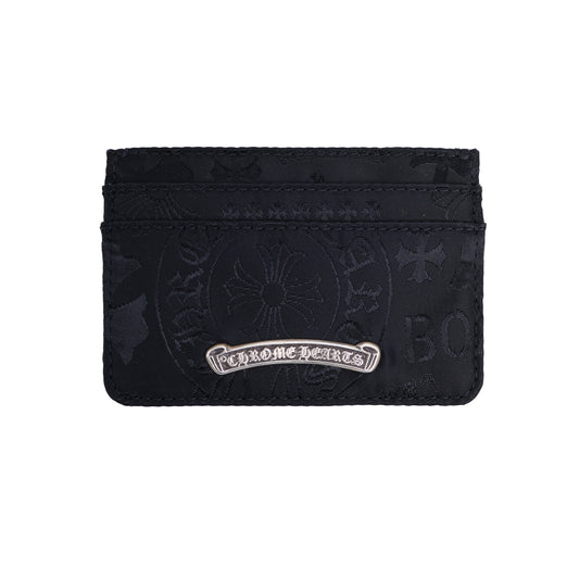 BLACK CHROME HEARTS NYLON STENCIL CARD HOLDER